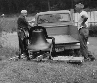 Charlie and Eric with bell